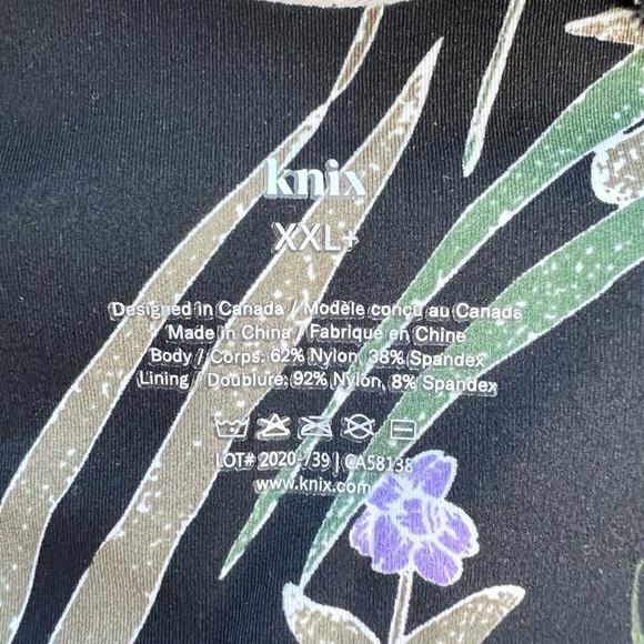 Knix Luxelift Wireless Night Garden Floral Black Bra Size XXL+ - Picture 6 of 6